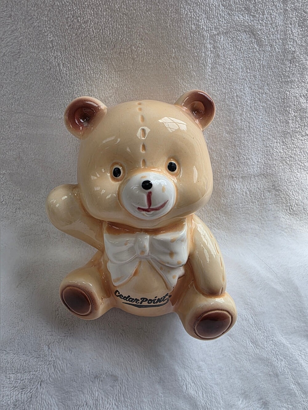 Cedar Point Ceramic Bear Bank 4.5"